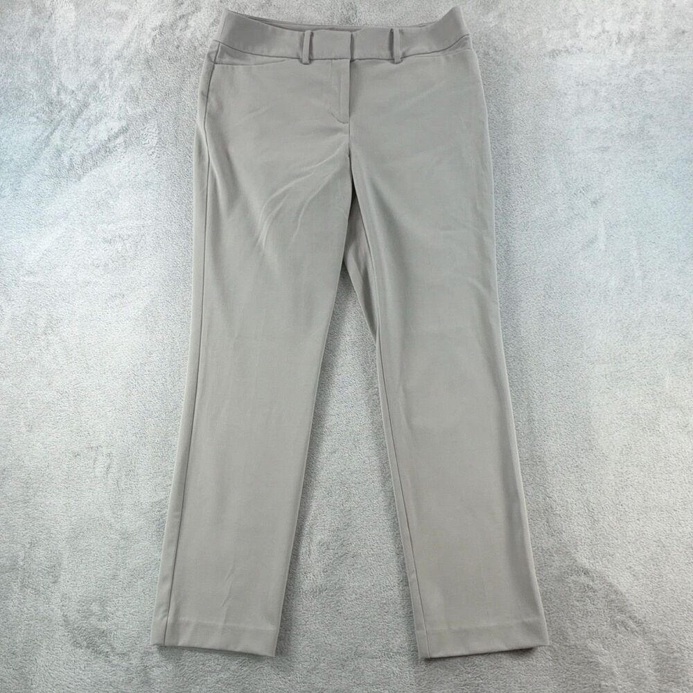 Ann Taylor Factory Women's Size 6 Dress Pants Straight Leg Light Grey Pockets